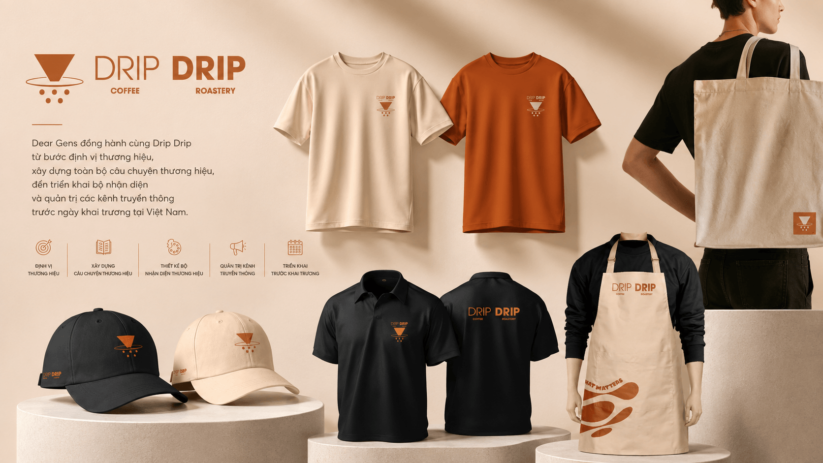 Dear Gens thiết kế bộ nhận diện thương hiệu Drip Drip