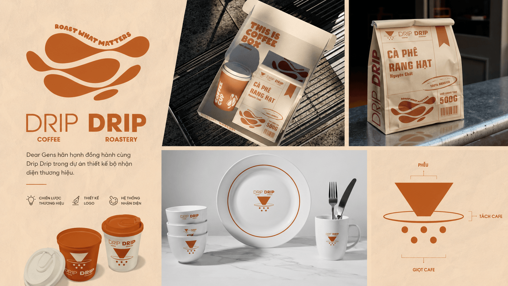 Dear Gens thiết kế bộ nhận diện thương hiệu Drip Drip